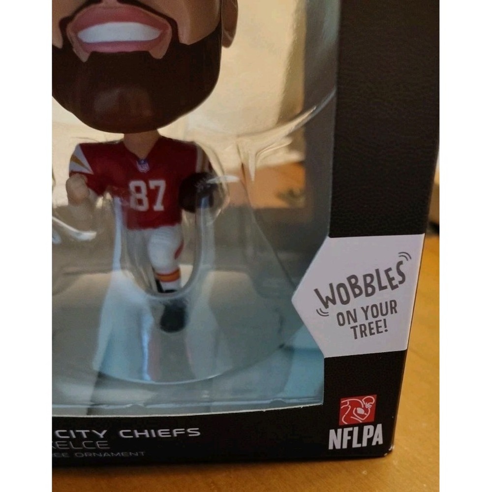 NEW Hallmark Wobbles Ornament Travis Kelce #87 Kansas City Chiefs NFLPA - Picture 5 of 12